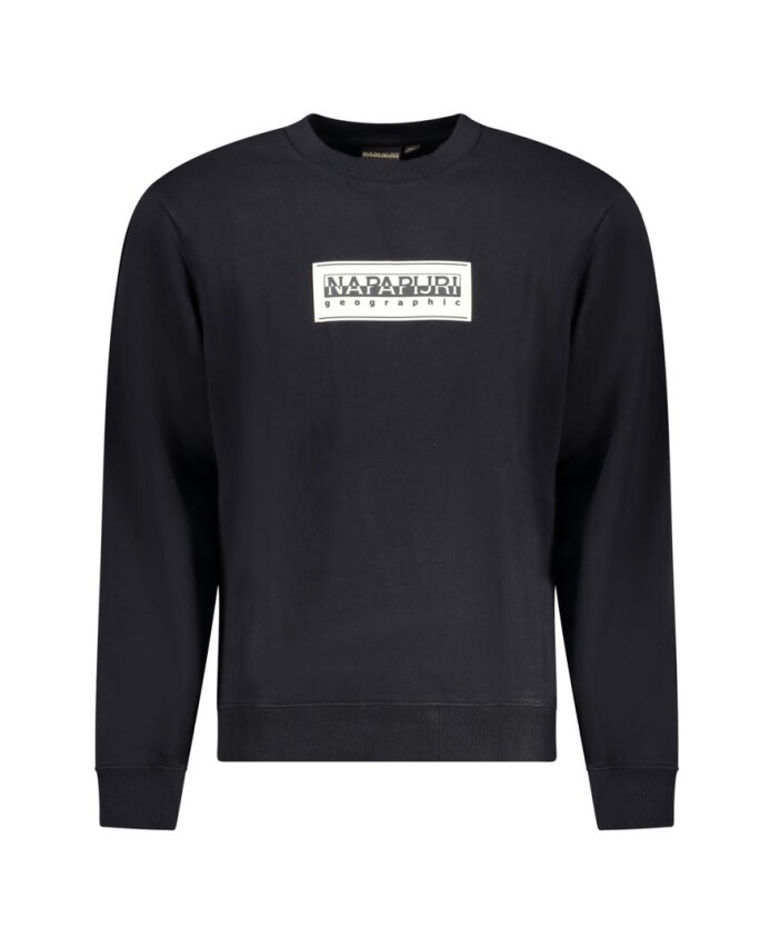 sweatshirt-en-coton-noir-coupe-decontractee-col-rond-impression-logo