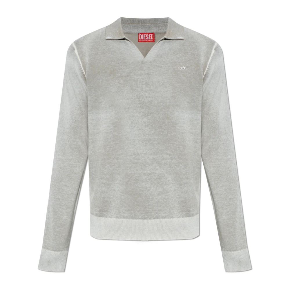 Diesel Uomo Grigio - Maglia Polo K-Lawrence - Knitwear - Xs