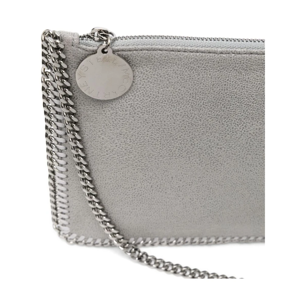 Stella Mccartney Gescheurd Effect Ketting-Link Schoudertas Gray Dames