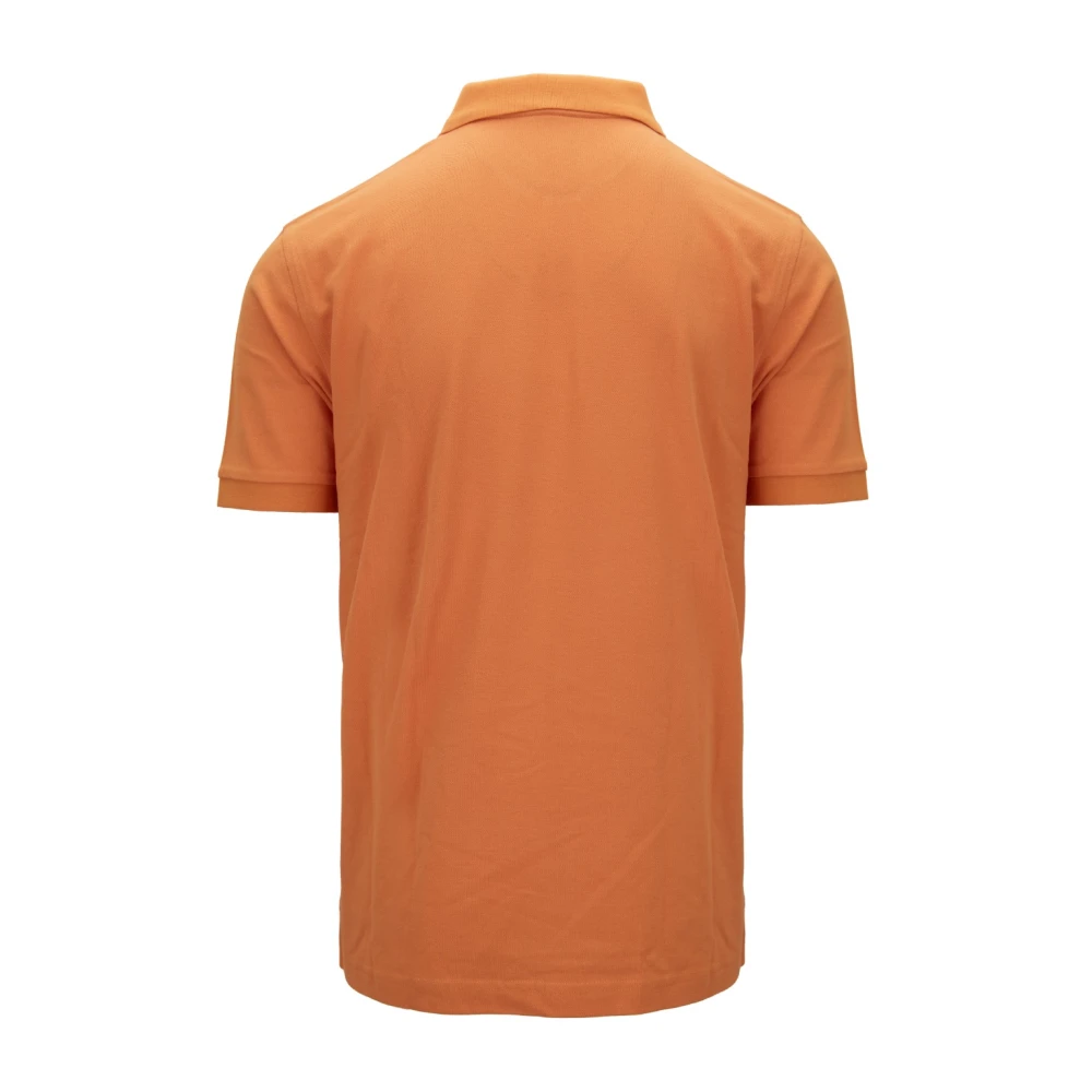 Fay Heren Button Polo Shirt Orange Heren