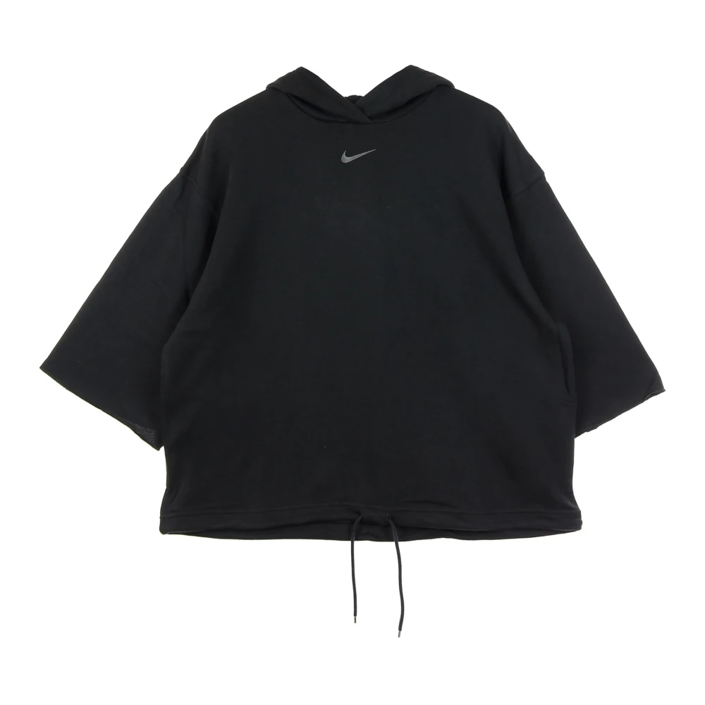 Nike Short Sleeve Hoodie French Terry Black Dames