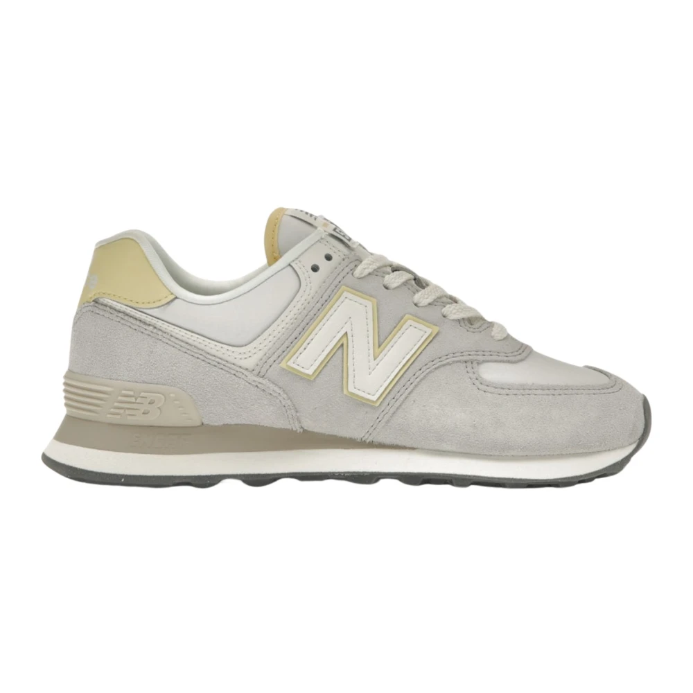 New Balance Suède Veterschoenen met Synthetische Inzetstukken Dames Schoenen Grijs
