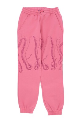 rosa-fleece-sweatpants-med-tentakel-print