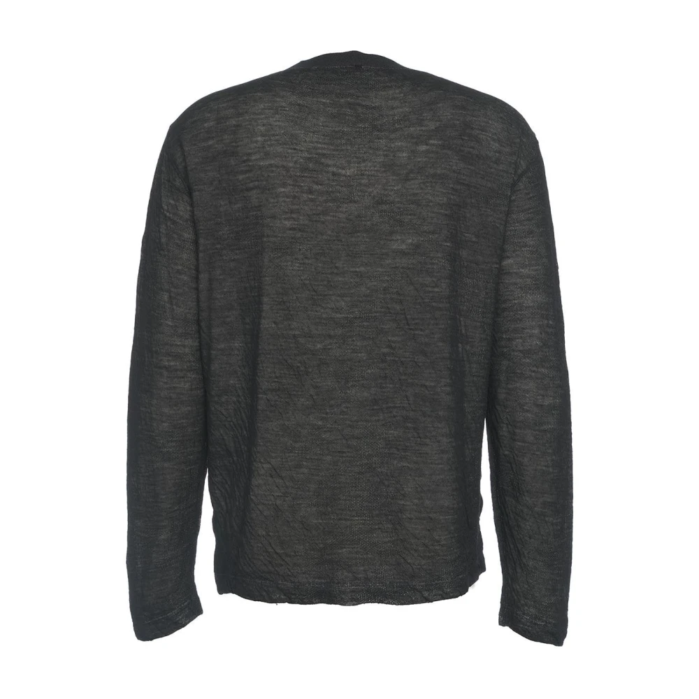 Transit Zwarte Gebreide Trui Aw24 Black Heren