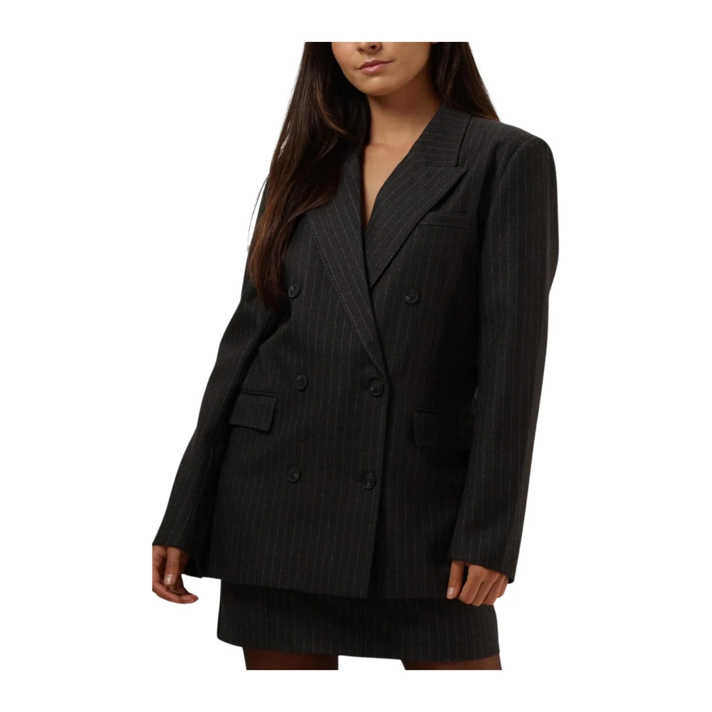 Aaiko Pinstripe Blazer Heidy Zwart Black Dames