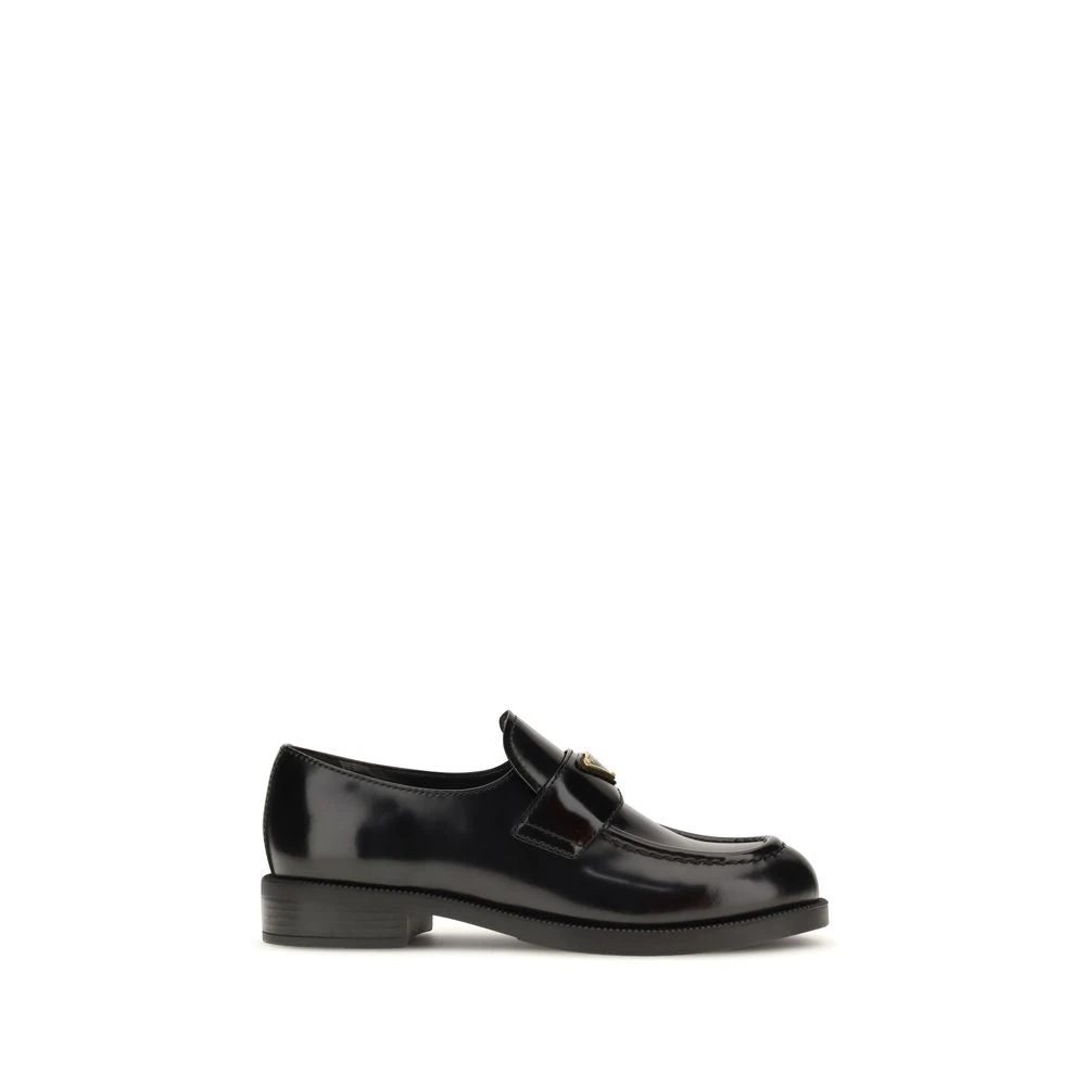 Prada , Loafers, Female, Black, 6 Uk, Bos Taurus Slip-On Loafers