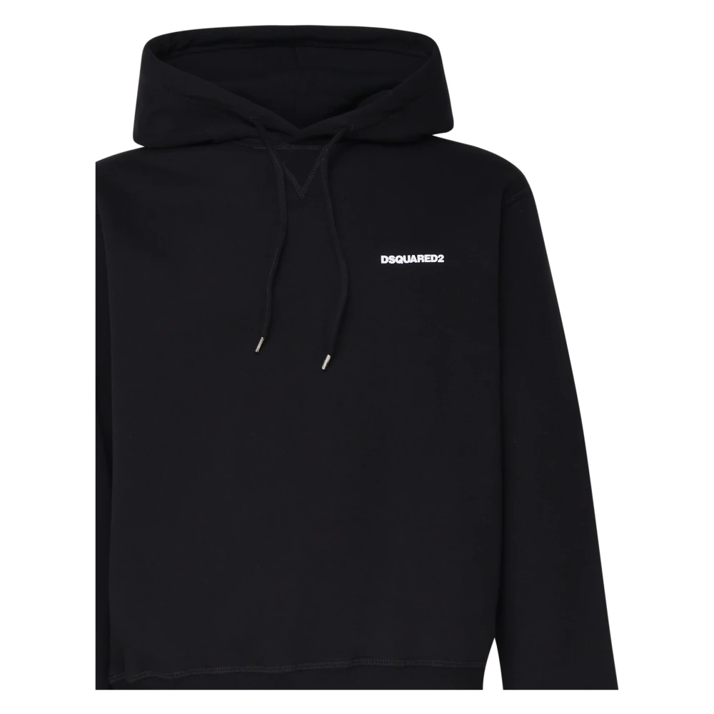 Dsquared2 Zwarte Katoenen Hoodie Black Heren