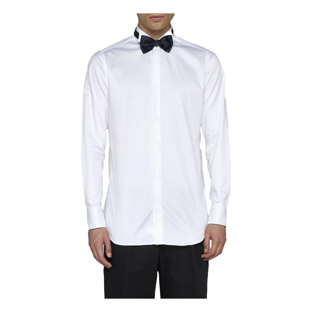 D4.0 Slim-Fit Wit Katoenen Overhemd White Heren