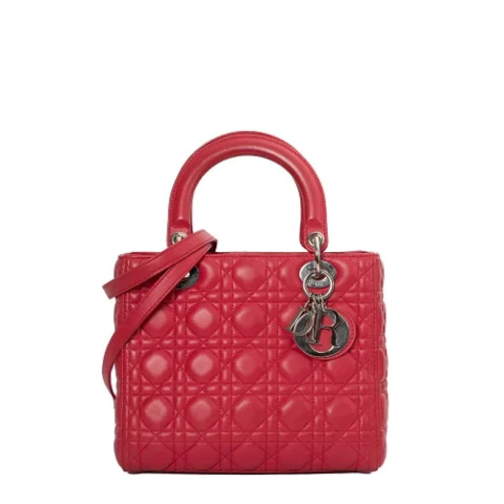 Dior Vintage Pre-owned Leather handbags Pink Dames