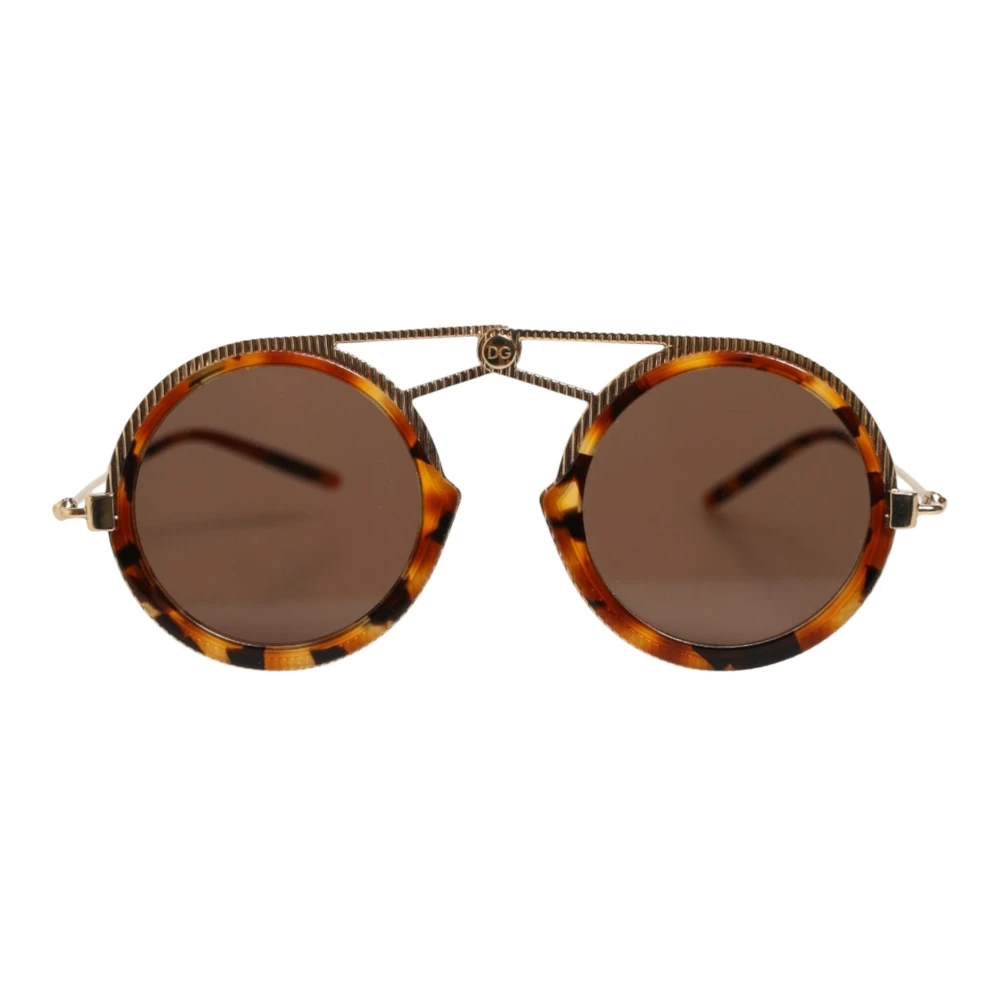 Dolce & Gabbana Multicolor Gold Havana Frame Fatto A Mano Sunglasses - Female - Sunglasses - One Size - Accessories
