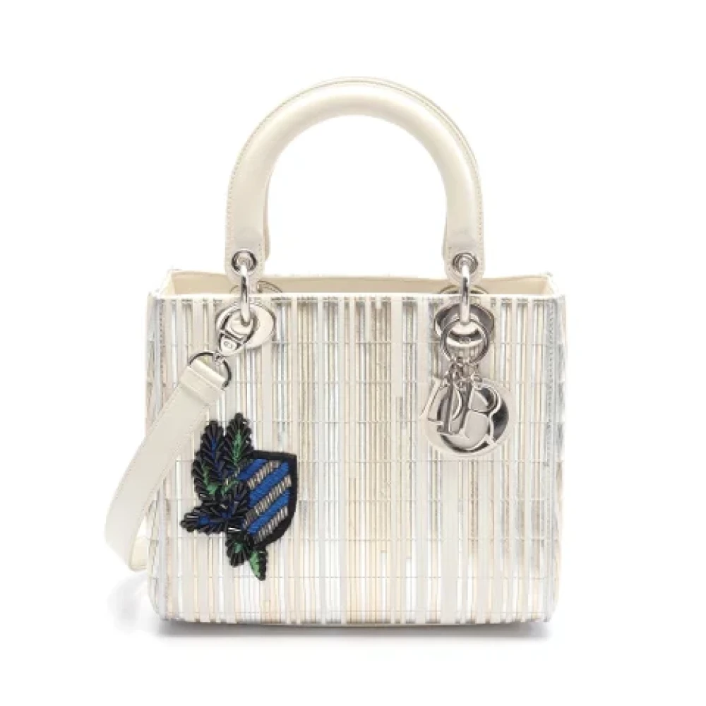 Dior Vintage Pre-owned Leather dior-bags Beige Dames