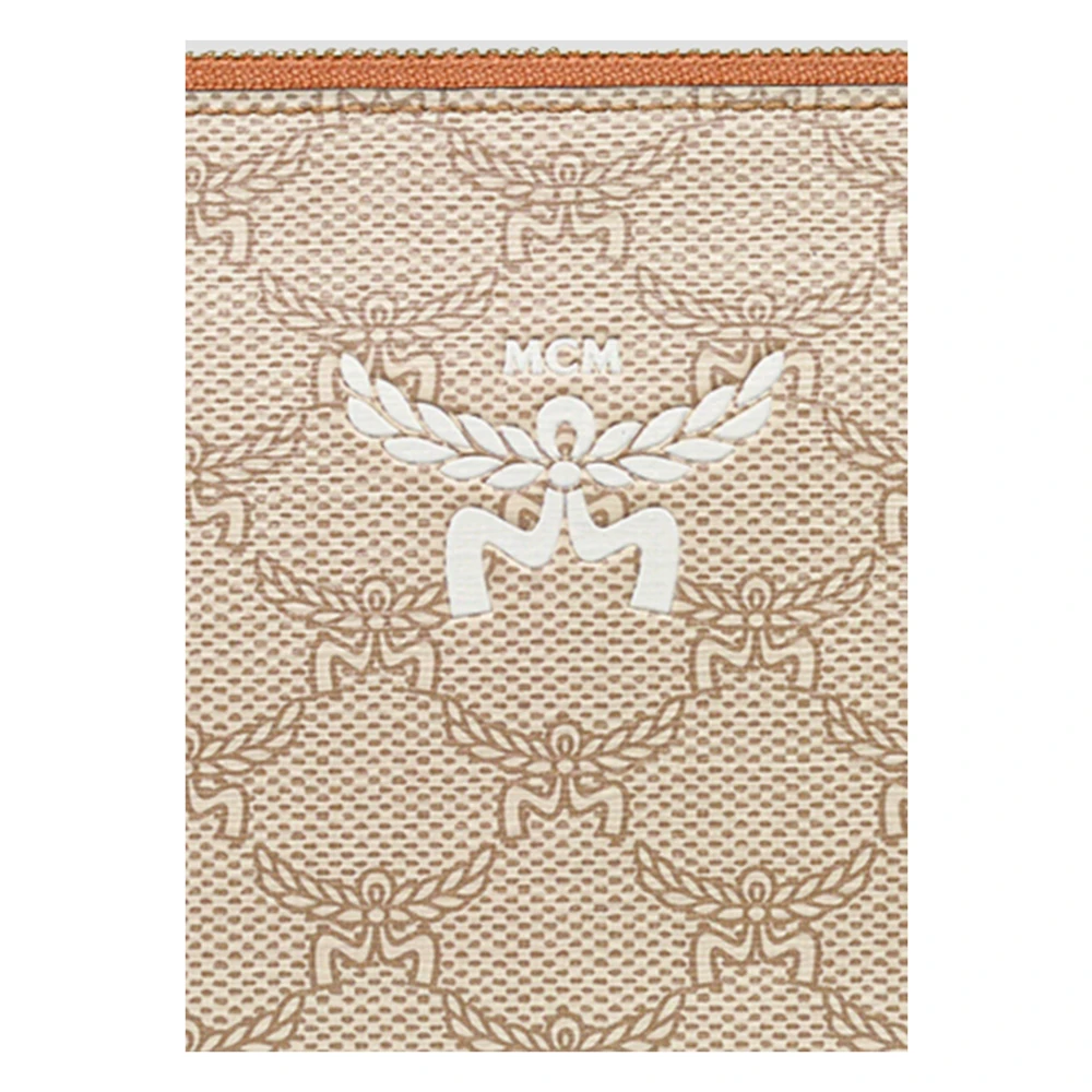 MCM Hemel Pouch in Lauretos met rits en polsband Beige Dames