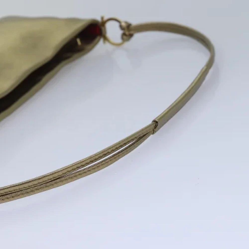 Salvatore Ferragamo Pre-owned Leather shoulder-bags Yellow Dames