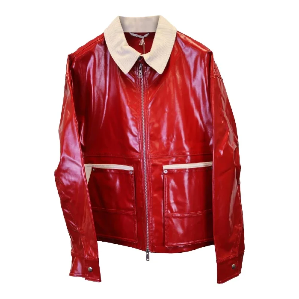 Valentino Vintage Pre-owned Cotton outerwear Red Heren