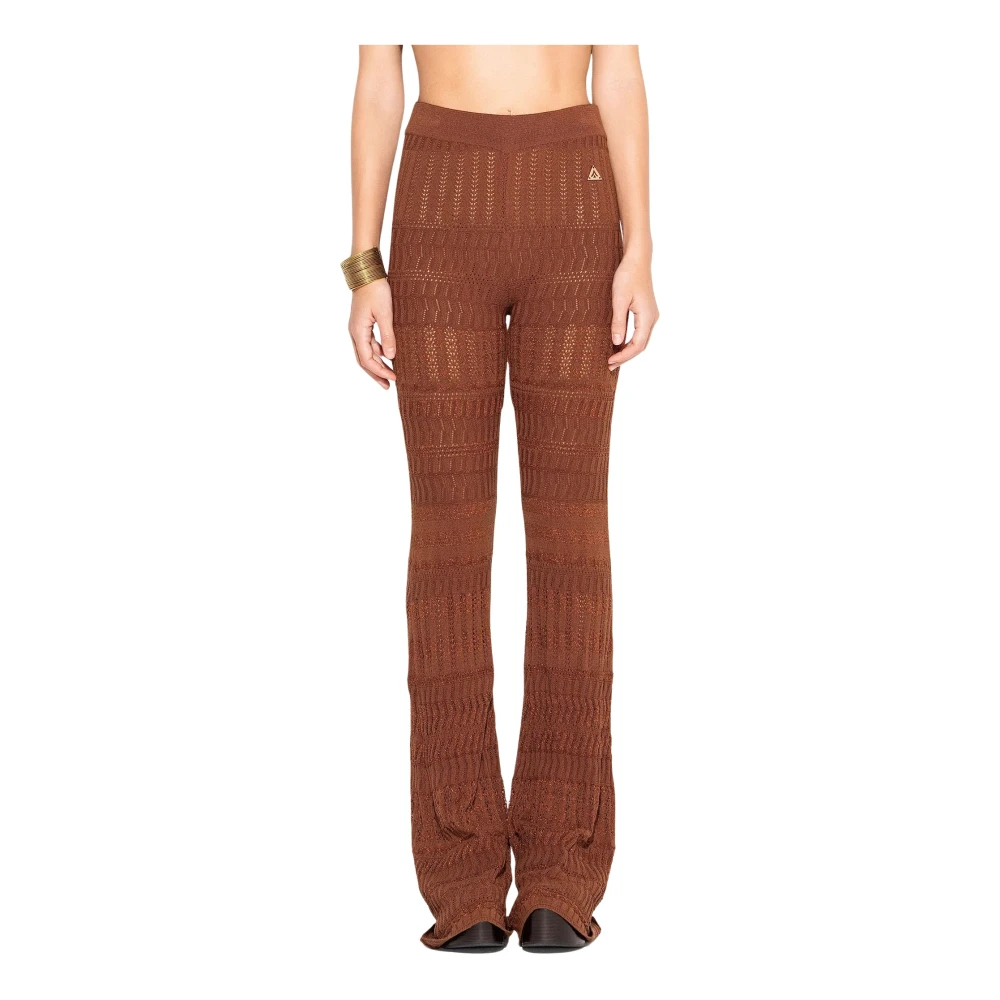 Akep Women's Brown Wide Trousers - Wide Trousers - S - Trousers