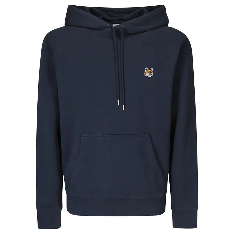 Maison Kitsuné Hoodie met logo-detail Blue Heren