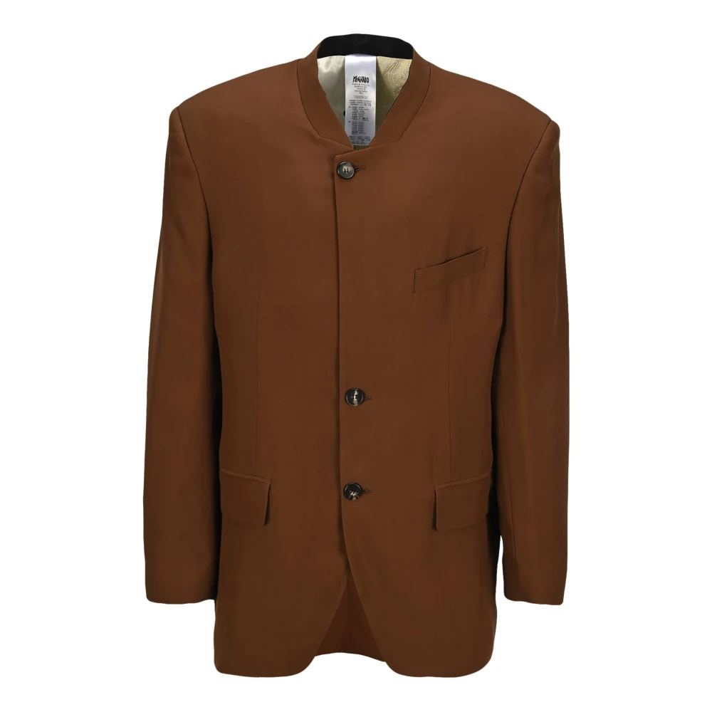 Brun Enkel Bryst Blazer Aw20