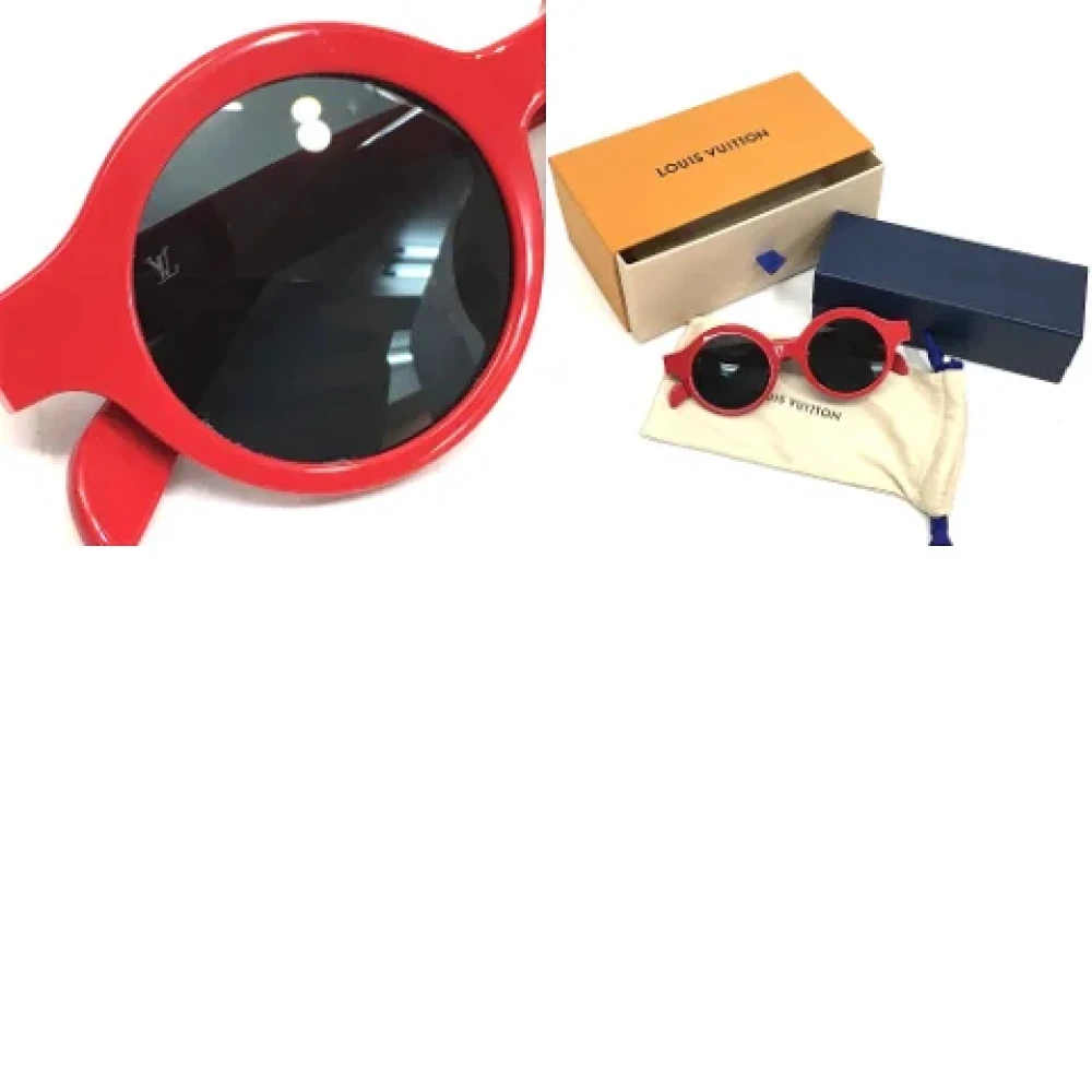 Louis Vuitton Vintage Pre-owned Plastic sunglasses Red Dames