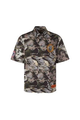 Green Cotton Pattern Shirt