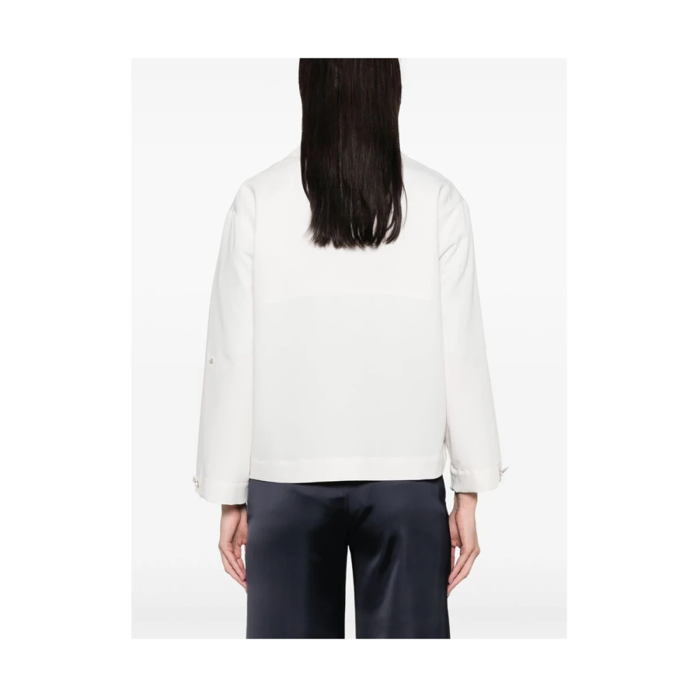 Herno Witte Front Press-Stud Buitenkleding White Dames