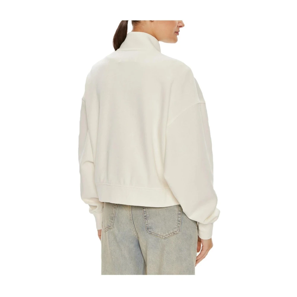 Calvin Klein Satin Applique Zip Jas White Dames