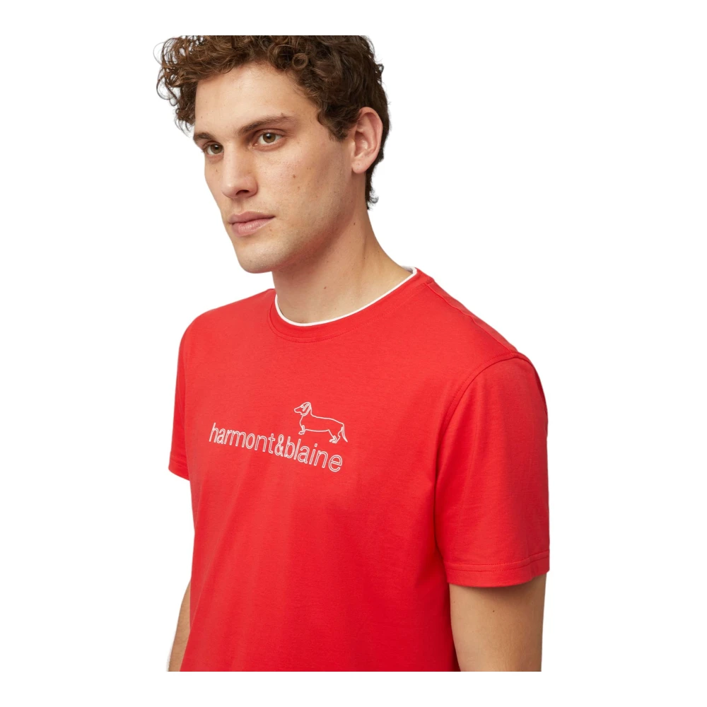 Harmont & Blaine Korte Mouw T-shirt Red Heren