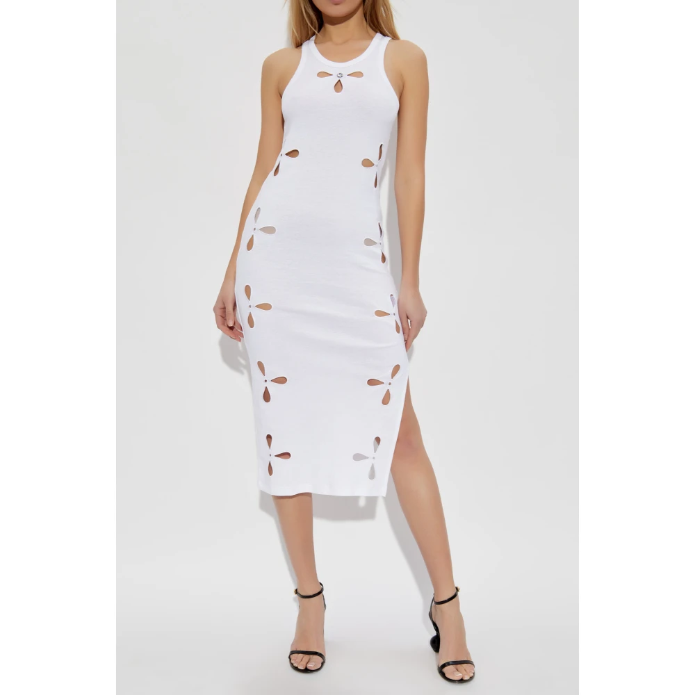 Coperni Jurk met opengewerkt patroon White Dames