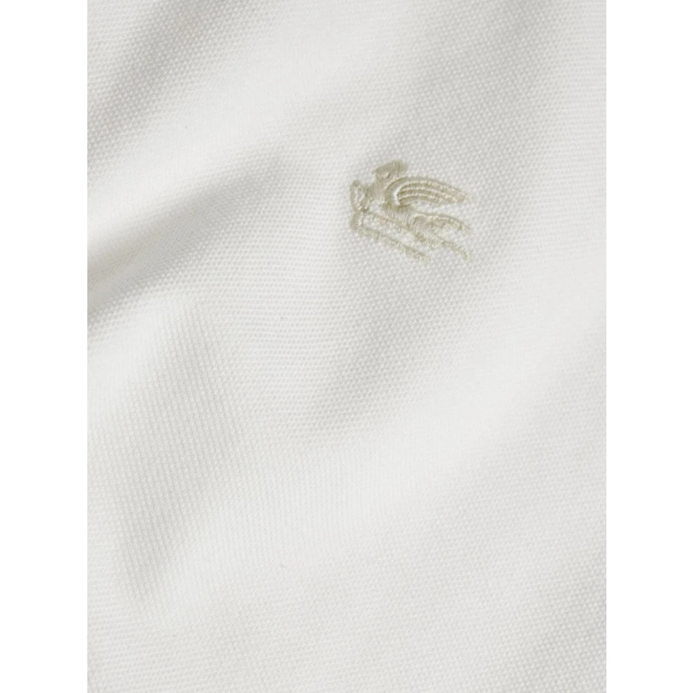 ETRO Witte Piqué Polo Shirt White Heren