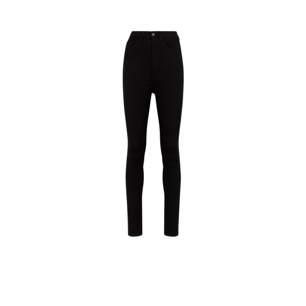 Roberto Cavalli High-rise Skinny Jeans met Vijf Zakken Black Dames