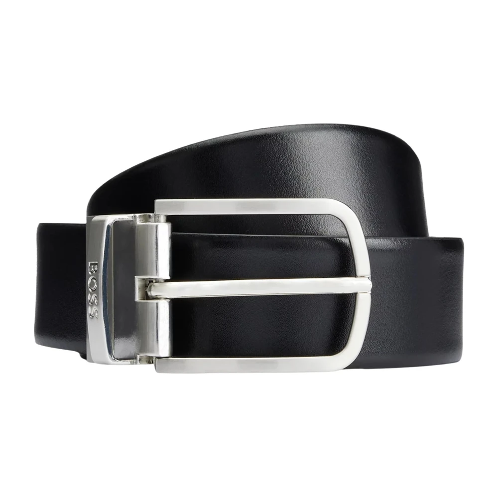 Hugo Boss Omkeerbare Zwarte Riem Black Heren