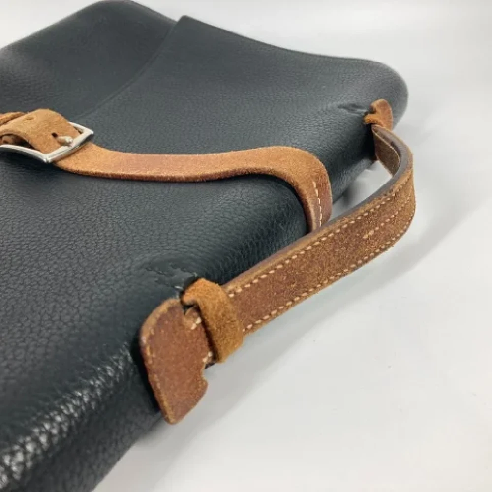 Hermès Vintage Pre-owned Leather briefcases Black Heren