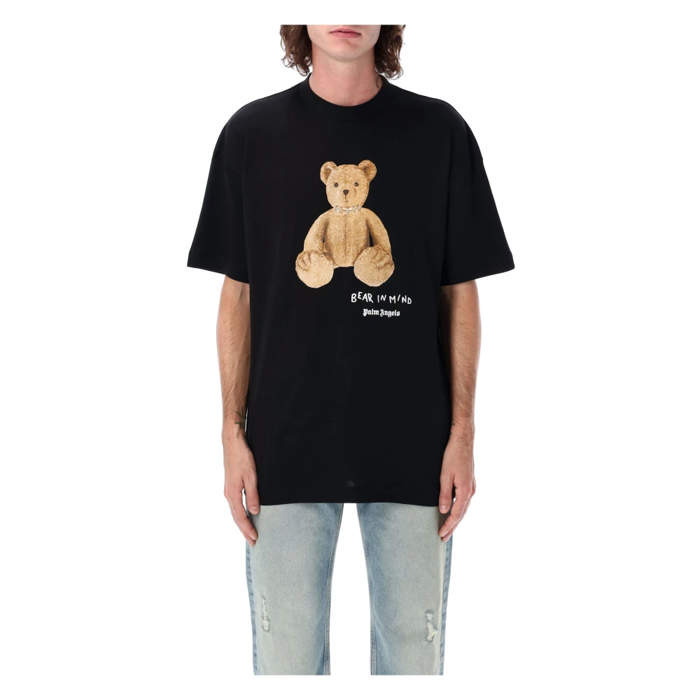 Palm Angels Bear in Mind T-shirt Zwart Bruin Black Heren