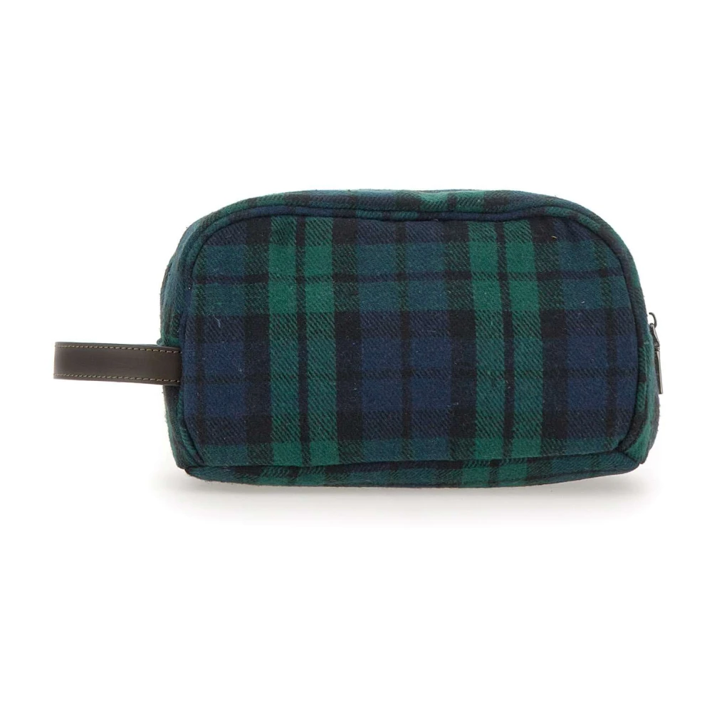 MC2 Saint Barth Tartan Clutch Tas Après Sky Collectie Green Heren