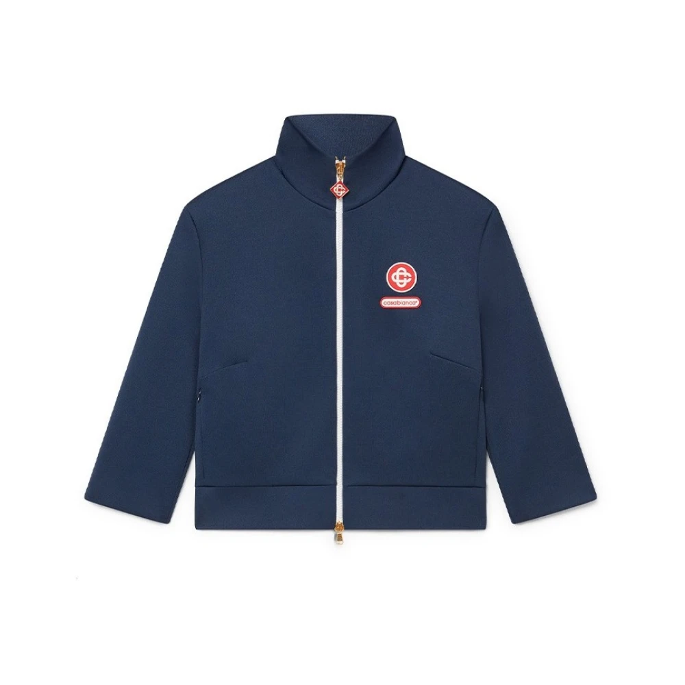 Casablanca Women's Blue Sporty Tracksuit Top - Zip-Throughs - S - Sweatshirts & Hoodies