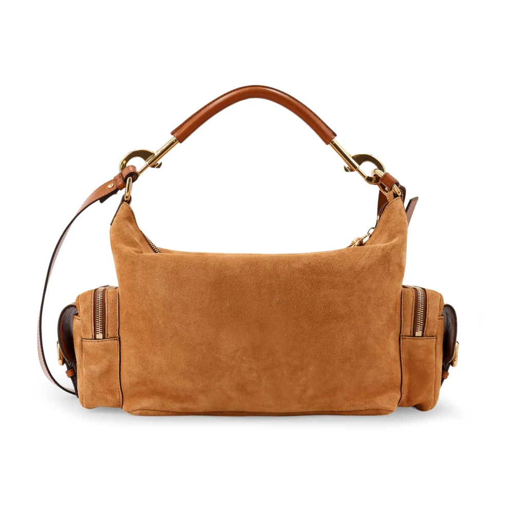 Chloé Leren Camera Schoudertas Brown Dames