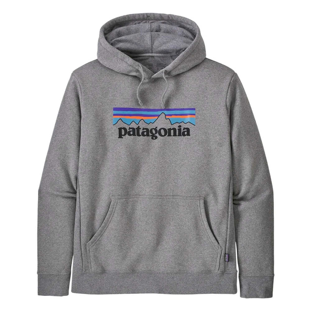Patagonia Gray Long Sleeve Training Tops, Male, M, P-6 Logo Uprisal Hoody