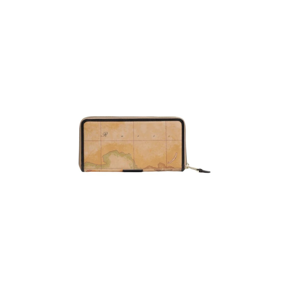 Alviero Martini 1a Classe Zwarte leren damesportemonnee Herfst Wintercollectie Brown Dames