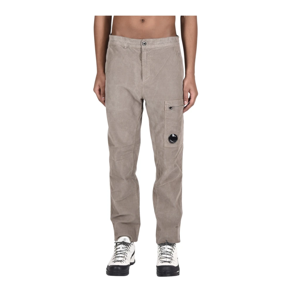C.P. Company Zwarte Katoenen Regular Fit Broek Gray Heren