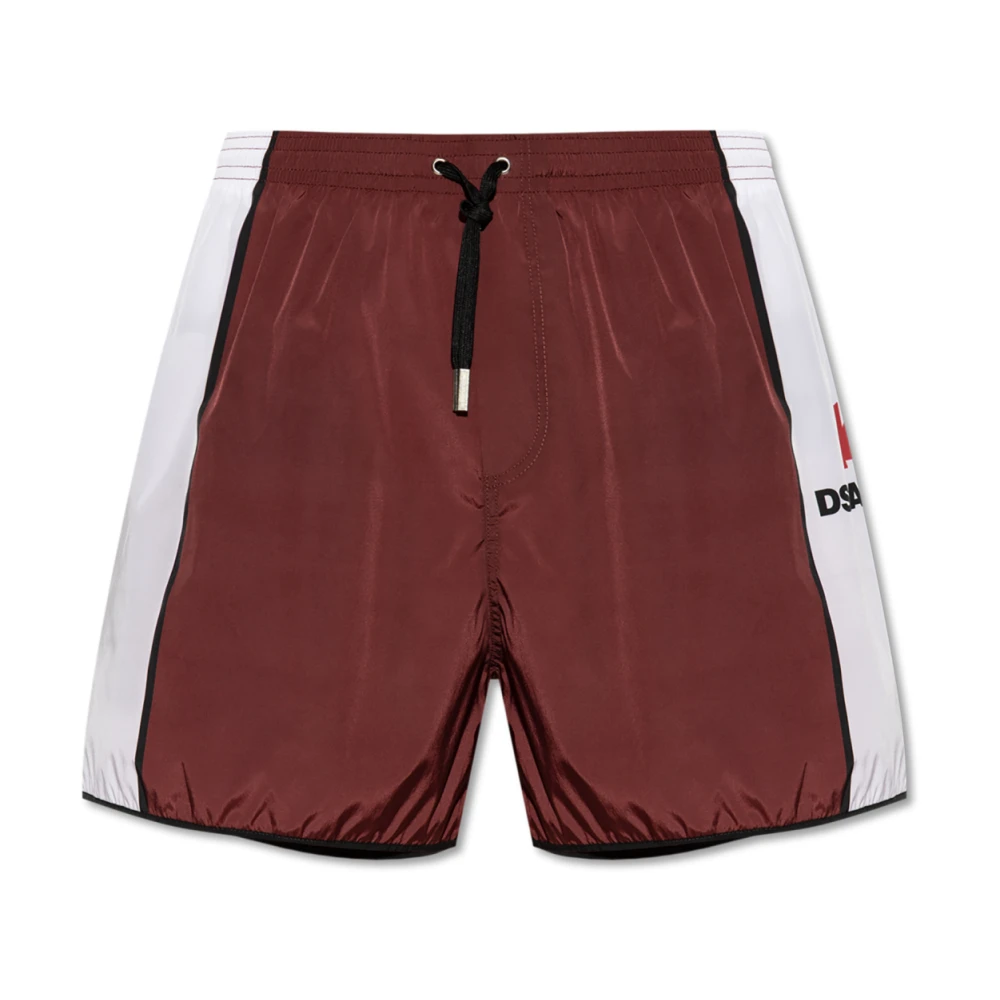 Dsquared2 Men's Red Swim Shorts - Beachwear - Xl - Swimwear