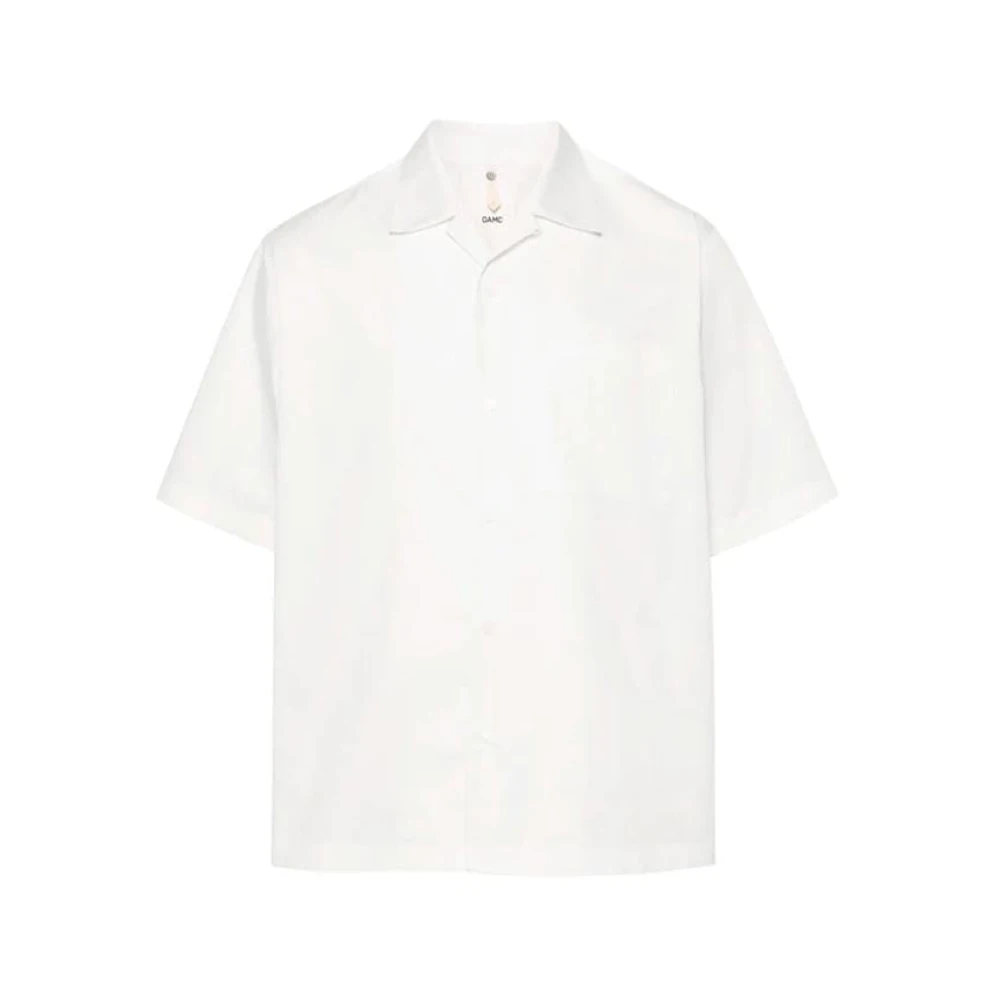 Oamc Scribble Patch Geweven Shirt Wit White Heren