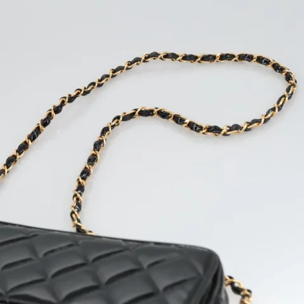 Chanel Vintage Pre-owned Leather shoulder-bags Black Dames