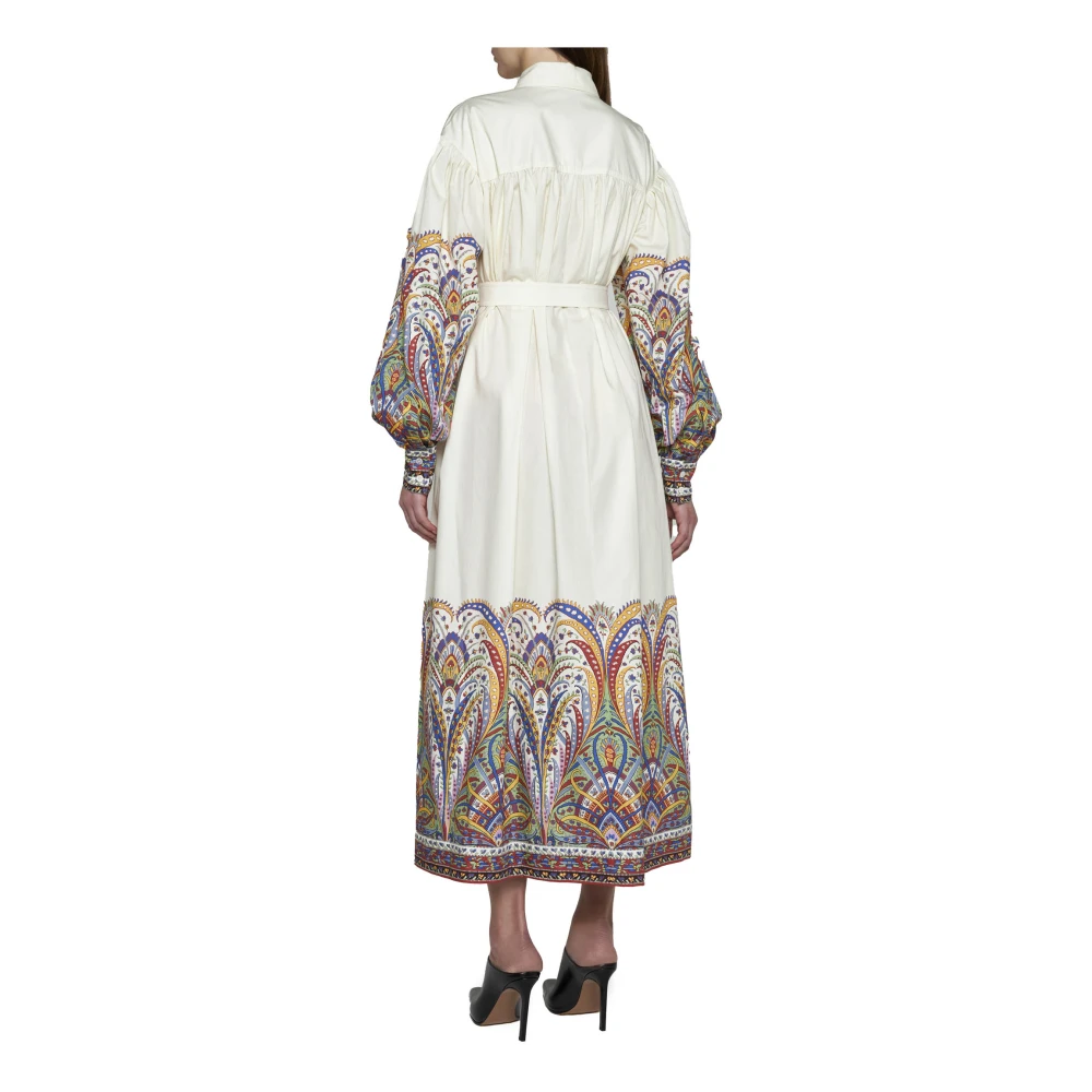 ETRO Bloemen V-hals A-lijn Jurk Multicolor Dames
