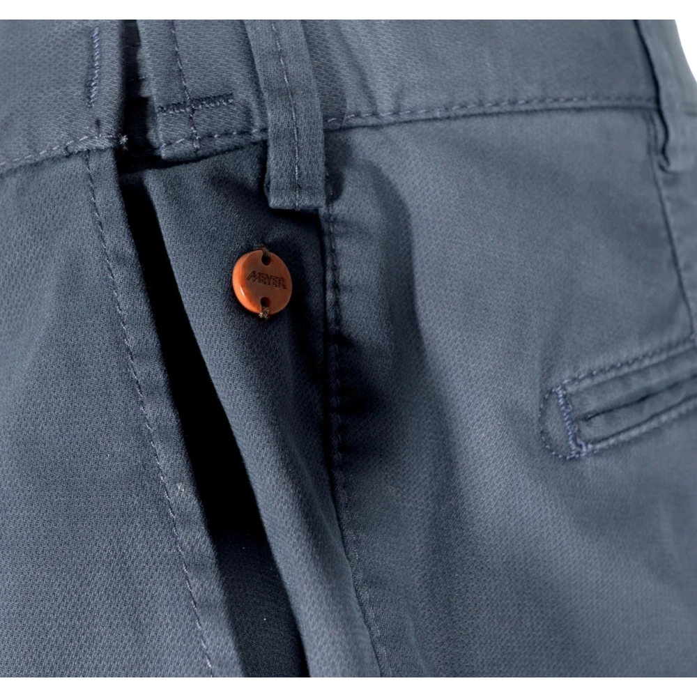 Meyer Oslo Perfect Fit Flex Broek Blauw Blue Heren