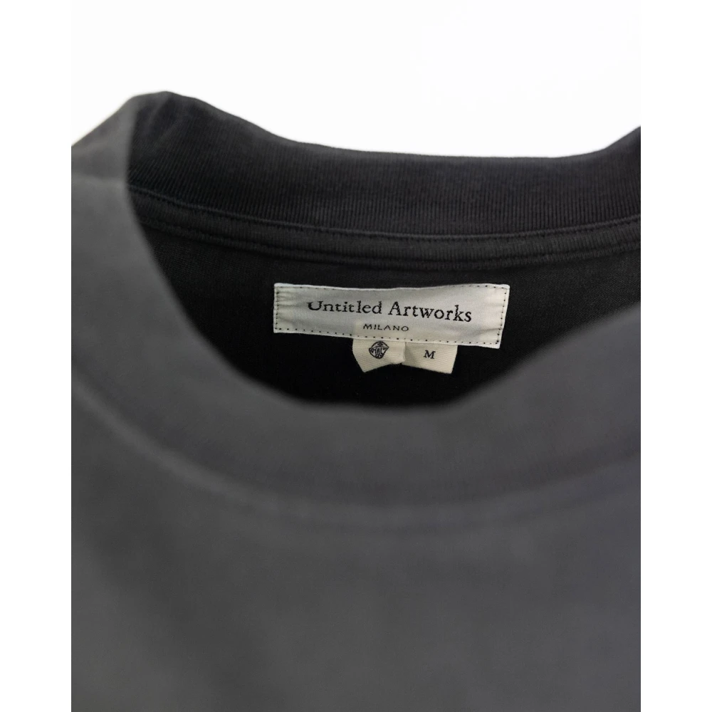 Untitled Artworks Zwart Kunstwerk T-shirt Oversized Pasvorm Black Heren