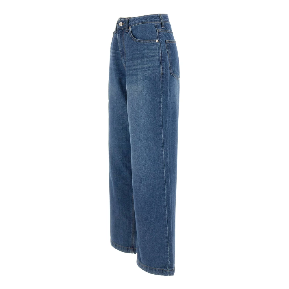 LOW Classic Wijde Pijp Denim Jeans voor Vrouwen Blue Dames