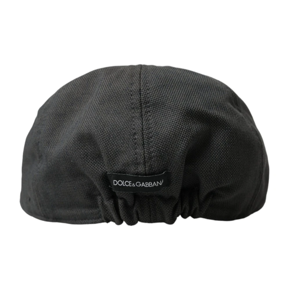 Dolce & Gabbana Donkergrijze Newsboy Cap Gray Heren