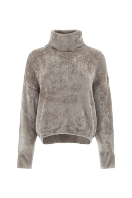Crop Cut Chenille Turtleneck