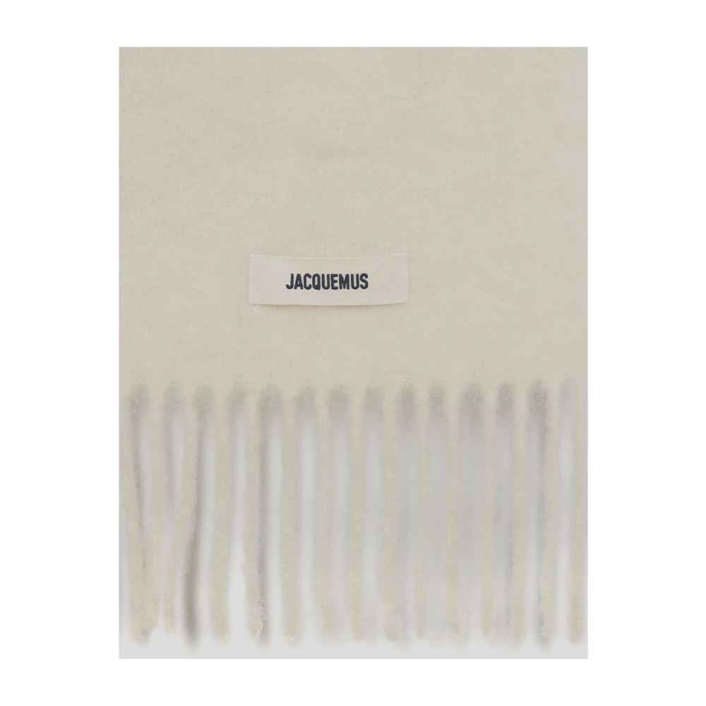Jacquemus Wollen Sjaal Carro Stijl Beige Unisex
