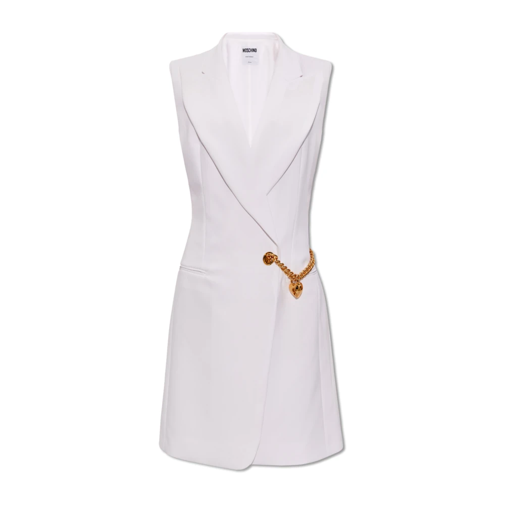 Moschino Mouwloze jurk White Dames