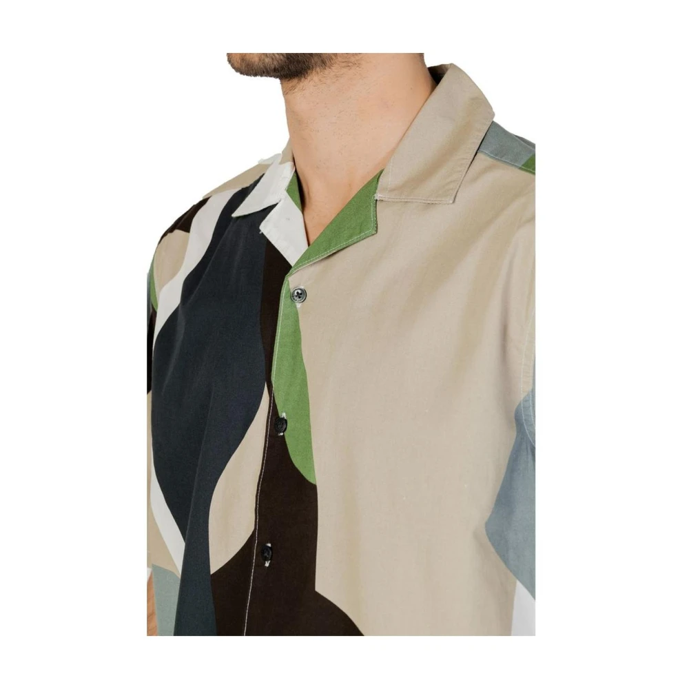 Only & Sons Groene Abstracte Print Shirt Green Heren